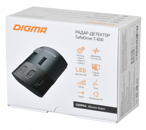 Радар-детектор Digma SafeDrive T-600 серый фото 2