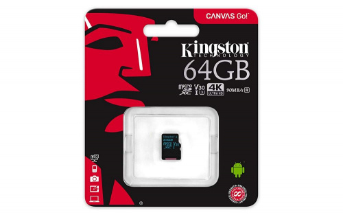 Флеш карта microSDXC 64Gb Class10 Kingston SDCG2/64GBSP Canvas Go w/o adapter фото 2