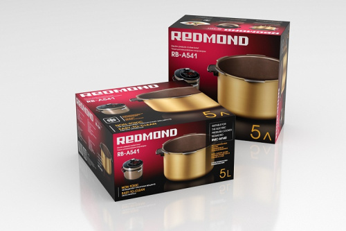 Чаша Redmond RB-A541 5л. для мультиварок золотистый фото 2