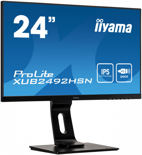 Монитор Iiyama 23.8" ProLite XUB2492HSN-B1 черный IPS LED 16:9 HDMI M/M матовая HAS Pivot 250cd 178гр/178гр 1920x1080 DisplayPort FHD USB 5.4кг фото 5