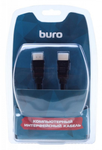Кабель аудио-видео Buro HDMI 1.4 HDMI (m)/HDMI (m) 5м. позолоч.конт. черный (BHP RET HDMI50-2) фото 4