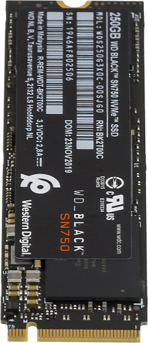 Накопитель SSD WD Original PCI-E x4 250Gb WDS250G3X0C Black M.2 2280 фото 4