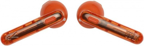 Гарнитура вкладыши JBL T225 TWS прозрачный/оранжевый беспроводные bluetooth в ушной раковине (JBLT225TWSGHOSTORG) фото 8