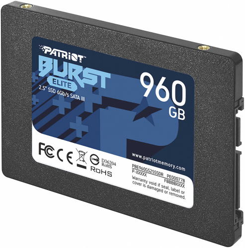 Накопитель SSD Patriot SATA-III 960GB PBE960GS25SSDR Burst Elite 2.5" фото 2