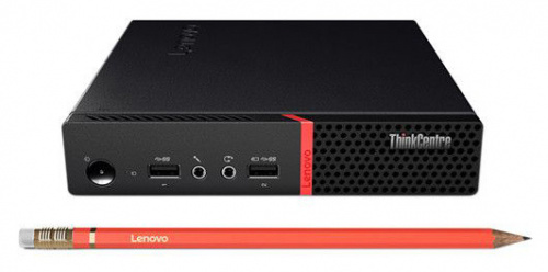 ПК Lenovo ThinkCentre M715q slim A6 Pro 8570E (3)/4Gb/SSD256Gb/R5/noOS/GbitEth/WiFi/BT/клавиатура/мышь/черный фото 4