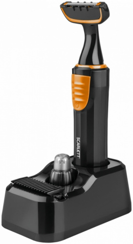 Триммер Scarlett SC-TR310M51 черный/оранжевый (насадок в компл:2шт) фото 6