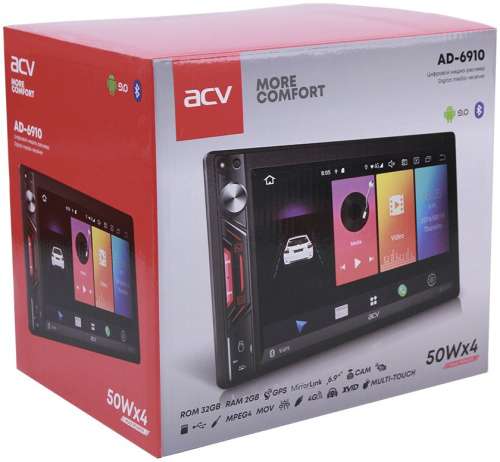 Автомагнитола ACV AD-6910 2DIN 4x50Вт v4.0 2000Mb Android 9 6.9" WiFi 4G 2 (36491) фото 4