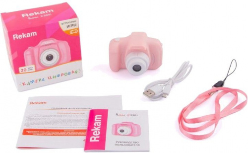 Фотоаппарат Rekam iLook K330i розовый 20Mpix 2" 720p SDXC CMOS/Li-Ion фото 3