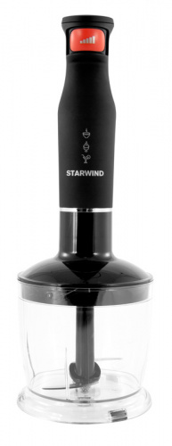 Блендер погружной Starwind SBP3432b 800Вт черный/красный