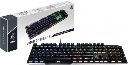 Клавиатура MSI GK50 ELITE RU механическая черный USB Multimedia for gamer LED фото 5