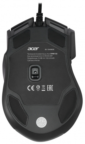 Мышь Acer OMW150 черный оптическая (4800dpi) USB (8but) фото 10