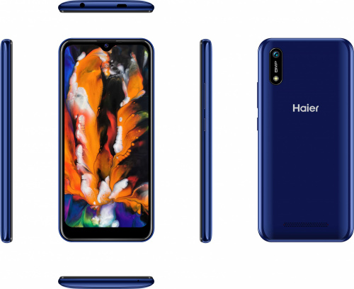 Смартфон Haier I4 16Gb 2Gb синий моноблок 3G 2Sim 6.1" 600x1280 Android Go 8Mpix 802.11 b/g/n GPS GSM900/1800 GSM1900 TouchSc MP3 FM A-GPS microSDHC max128Gb фото 2