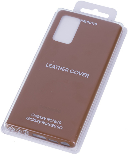 Чехол (клип-кейс) Samsung для Samsung Galaxy Note 20 Leather Cover коричневый (EF-VN980LAEGRU) фото 5