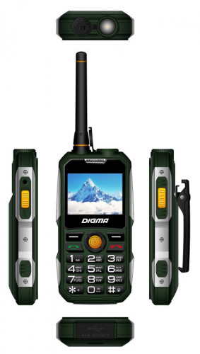 Мобильный телефон Digma A230WT 2G Linx 32Mb темно-зеленый моноблок 2Sim 2.31" 240x320 GSM900/1800 Ptotect MP3 FM microSD max8Gb фото 5