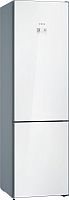 Холодильник Bosch KGN39LW31R белое стекло/серебристый металлик (двухкамерный)
