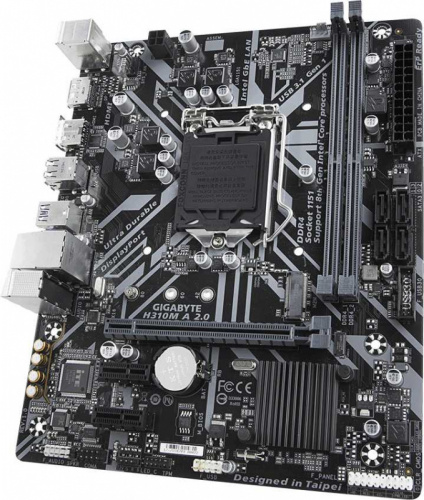 Материнская плата Gigabyte H310M A 2.0 Soc-1151v2 Intel H310 2xDDR4 mATX AC`97 8ch(7.1) GbLAN+HDMI+DP фото 4