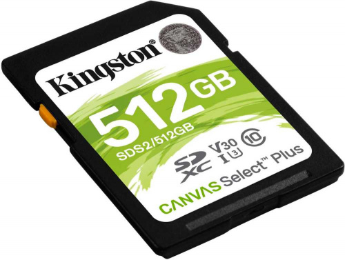 Флеш карта SDXC 512GB Kingston SDS2/512GB Canvas Select Plus w/o adapter фото 2