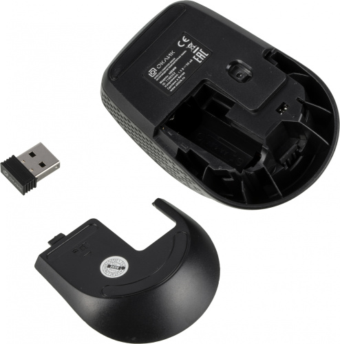 Мышь Оклик 486MW черный/серый оптическая (1600dpi) беспроводная USB для ноутбука (3but) фото 4
