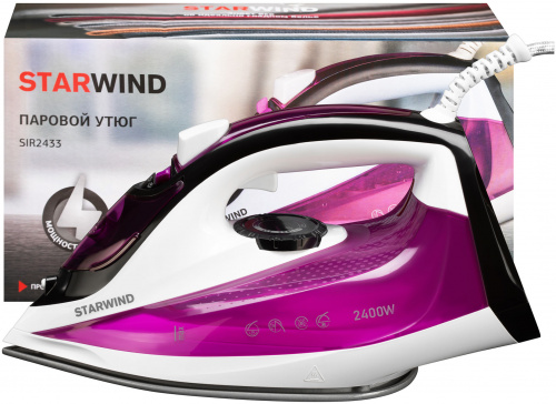 Утюг Starwind SIR2433 2400Вт фиолетовый/белый фото 3