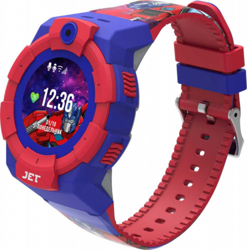 Смарт-часы Jet Kid Optimus Prime 45мм 1.44" TFT синий/красный фото 2