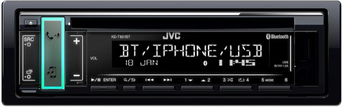 Автомагнитола CD JVC KD-T801BT 1DIN 4x50Вт фото 2