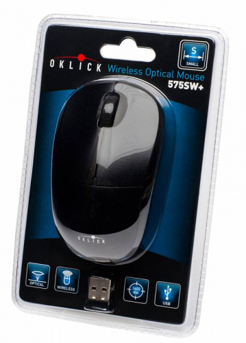 Мышь Oklick 575SW+ черный оптическая (1600dpi) беспроводная USB (2but) фото 5