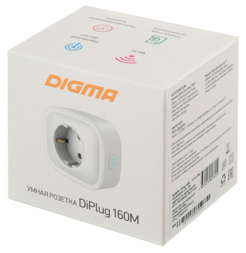 Умная розетка Digma DiPlug 160M EU VDE Wi-Fi белый (DPL160) фото 5