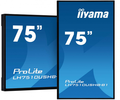 Панель Iiyama 75" LH7510USHB-B1 черный IPS LED 16:9 DVI HDMI M/M матовая 3000cd 178гр/178гр 3840x2160 D-Sub DisplayPort Ultra HD 76кг фото 9
