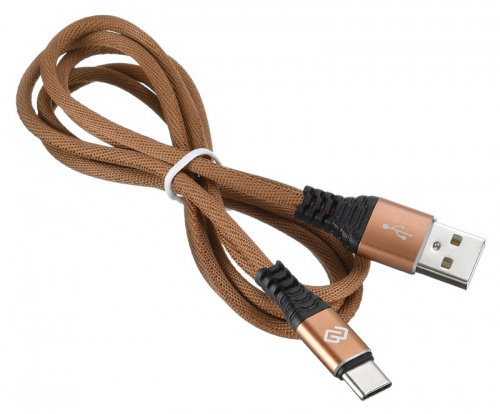 Кабель Digma TYPE-C-1.2M-BRAIDED-BR USB (m)-USB Type-C (m) 1.2м коричневый фото 5