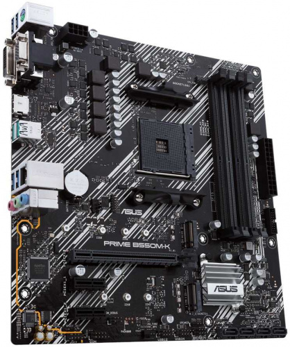 Материнская плата Asus PRIME B550M-K Soc-AM4 AMD B550 4xDDR4 mATX AC`97 8ch(7.1) GbLAN RAID+VGA+DVI+HDMI фото 5