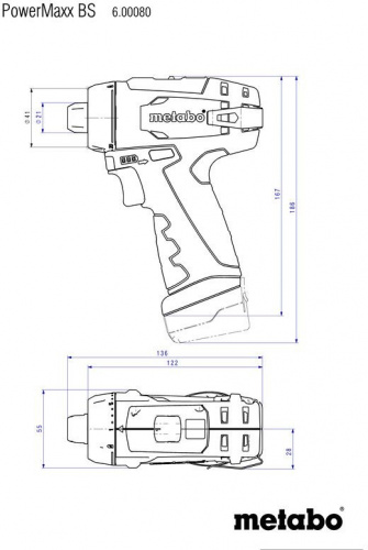 Дрель-шуруповерт Metabo PowerMaxx BS Basic SET аккум. патрон:быстрозажимной (кейс в комплекте) фото 3