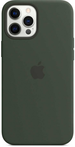 Чехол (клип-кейс) Apple для Apple iPhone 12 Pro Max Silicone Case with MagSafe зеленый кипрский (MHLC3ZE/A) фото 2