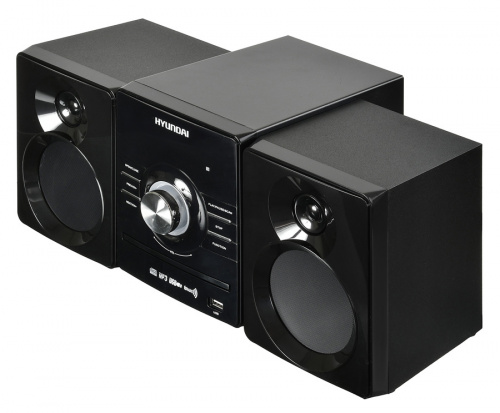 Микросистема Hyundai H-MS240 черный 30Вт/CD/CDRW/DVD/DVDRW/FM/USB/BT фото 2