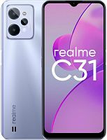 Смартфон Realme C31 32Gb 3Gb серебристый моноблок 3G 4G 6.52" 720x1600 Android 11 13Mpix 802.11 b/g/n NFC GPS GSM900/1800 GSM1900 TouchSc microSD