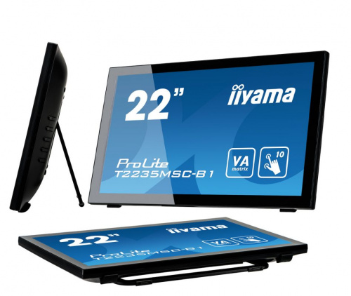 Монитор Iiyama 21.5" ProLite T2235MSC-B1 черный VA LED 5ms 16:9 DVI M/M матовая 3000:1 250cd 178гр/178гр 1920x1080 D-Sub DisplayPort FHD Touch 3.7кг фото 5