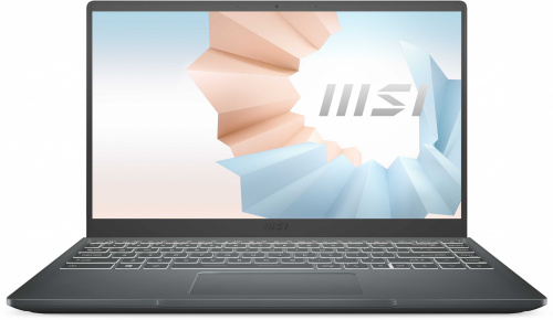 Ноутбук MSI Modern 14 B11MOU-1239RU Core i5 1155G7 8Gb SSD256Gb Intel Iris Xe graphics 14" IPS FHD (1920x1080) Windows 11 Professional dk.grey WiFi BT Cam (9S7-14D334-1239)