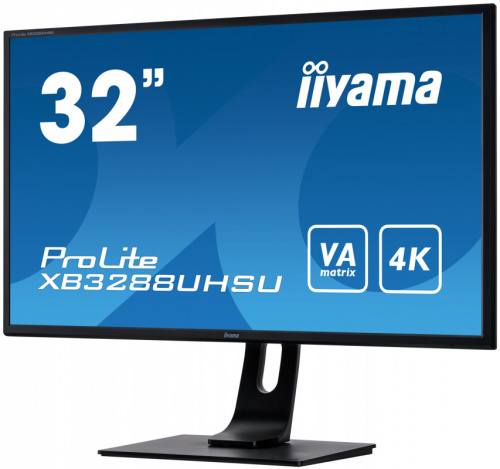 Монитор Iiyama 31.5" ProLite XB3288UHSU-B1 черный VA LED 3ms 16:9 HDMI M/M матовая HAS Pivot 3000:1 300cd 178гр/178гр 3840x2160 DisplayPort Ultra HD USB 6.8кг фото 2