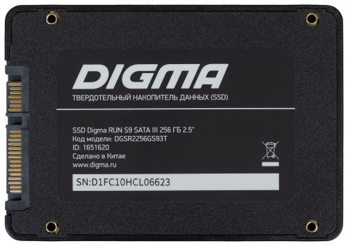Накопитель SSD Digma SATA-III 256GB DGSR2256GS93T Run S9 2.5" фото 3