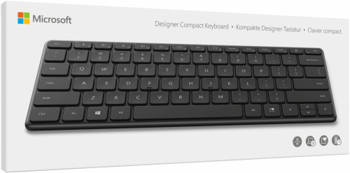Клавиатура Microsoft Designer Compact Keyboard черный USB беспроводная BT slim фото 3