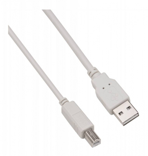 Кабель Buro Reversible USB A(m) USB B(m) 1.8м серый плоский фото 3