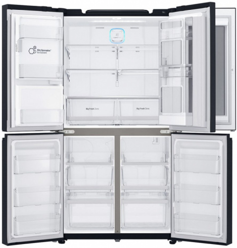 Холодильник LG GC-Q22FTBKL черный (трехкамерный) фото 3