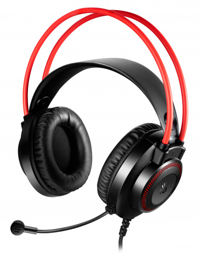 Наушники с микрофоном A4Tech Bloody G200 черный/красный 2м мониторные оголовье (G200  AUX3.5-4PIN +USB) фото 3