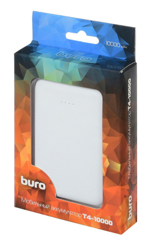 Мобильный аккумулятор Buro T4-10000 10000mAh 10W 2A 2xUSB-A белый (T4-10000-WT) фото 5