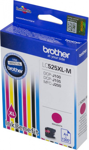 Картридж струйный Brother LC525XLM пурпурный (1300стр.) для Brother DCP-J100/J105/J200 фото 2