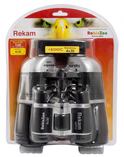 Комплект биноклей Rekam 7x 50мм Robinzon 7x50&4x30 черный (1305000301) фото 2