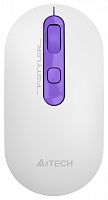 Мышь A4Tech Fstyler FG20 Tulip белый/фиолетовый оптическая (2000dpi) беспроводная USB для ноутбука (4but)
