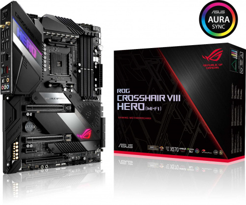 Материнская плата Asus ROG CROSSHAIR VIII HERO(WI-FI) Soc-AM4 AMD X570 4xDDR4 ATX AC`97 8ch(7.1) 1 x 2.5Gigabit + Gigabit Ethernet RAID фото 4