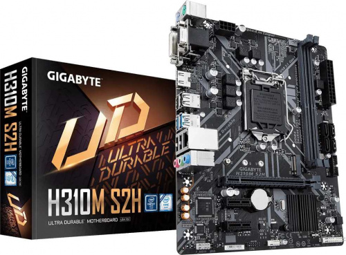 Материнская плата Gigabyte H310M S2H 1.2 Soc-1151v2 Intel H370 2xDDR4 mATX AC`97 8ch(7.1) GbLAN+VGA+DVI+HDMI фото 2