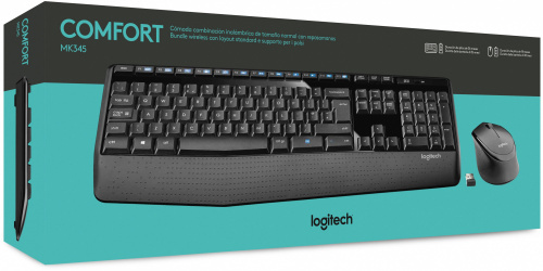 Клавиатура + мышь Logitech MK345 клав:черный мышь:черный USB 2.0 беспроводная Multimedia фото 6