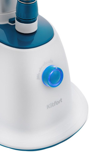 Отпариватель напольный Kitfort КТ-958 1500Вт белый/синий фото 5